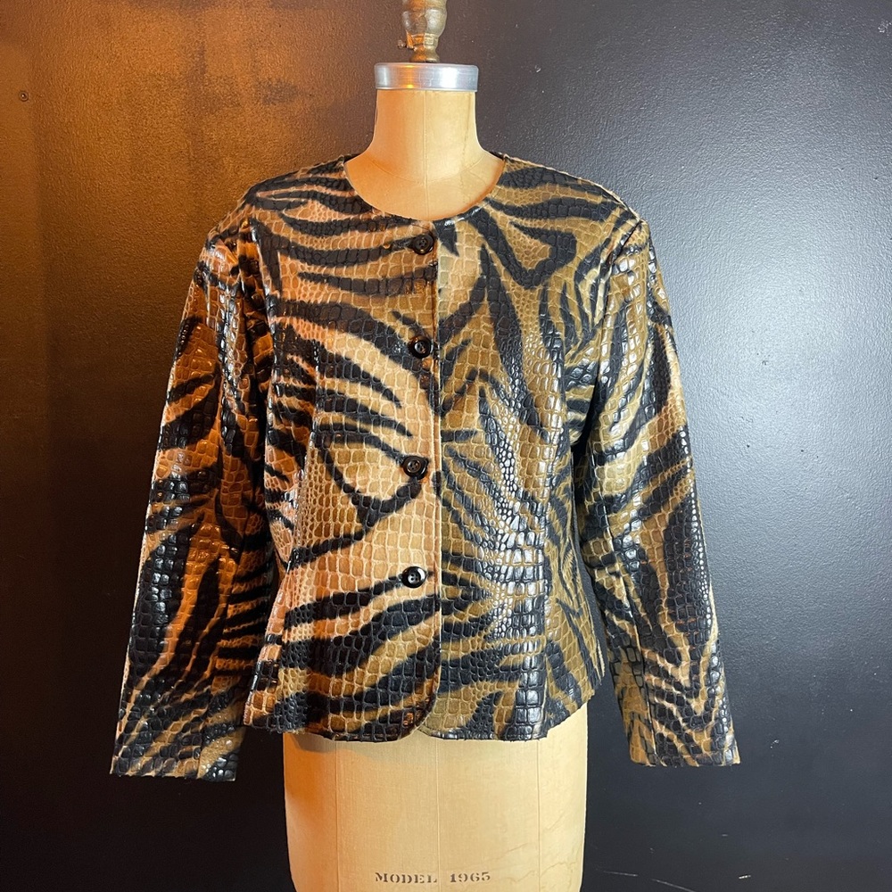 Animal print blazer